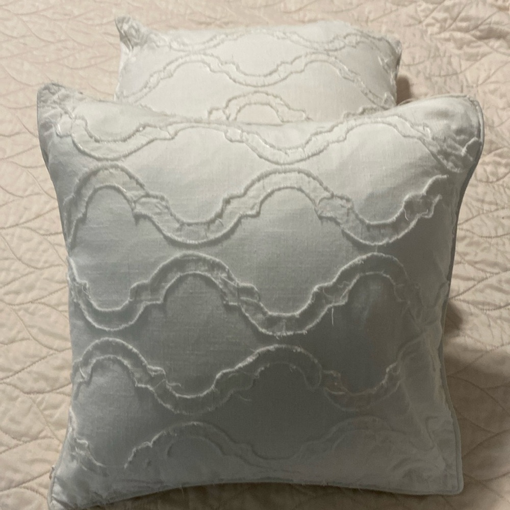2 - 16x16 white throw pillow covers (not inserts)